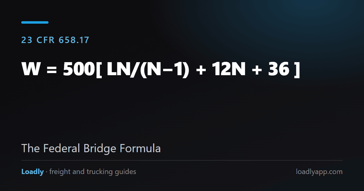 Federal Truck Weight Limits: Axle Limits and the Bridge Formula