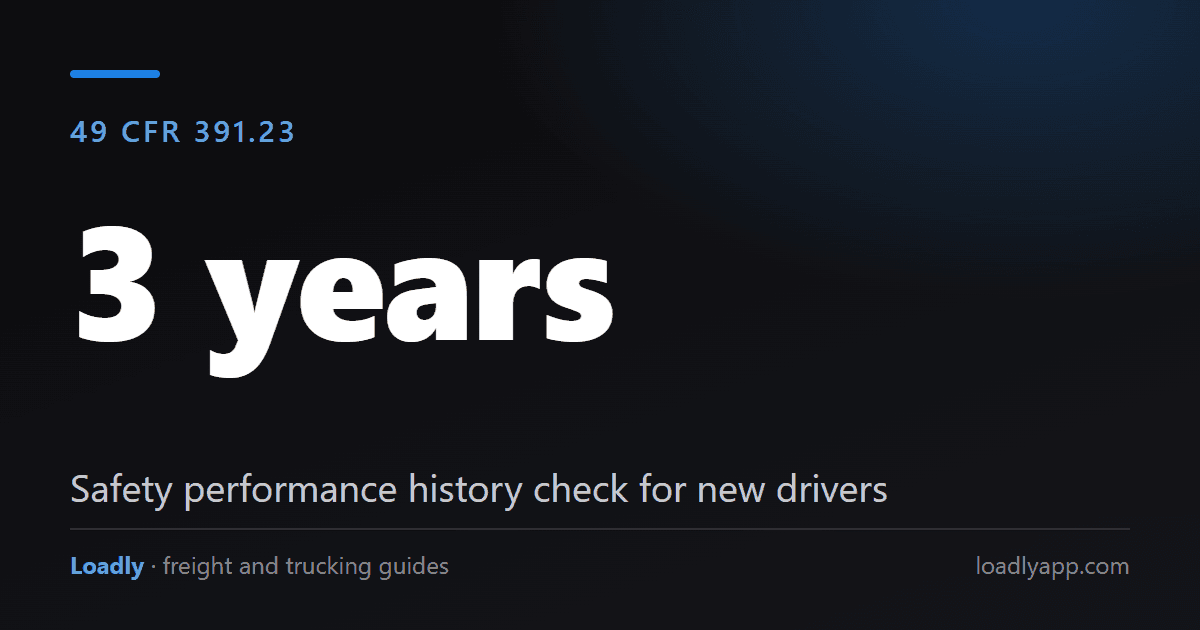 Pre-Employment Screening Program (PSP) & MVR: Federal Driver Investigation Rules